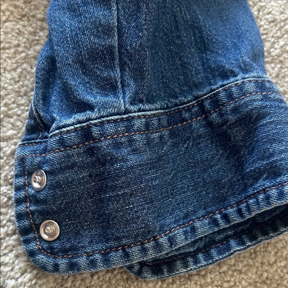 Old Navy Blue Denim Button Down Shirt - Picture 4 of 6